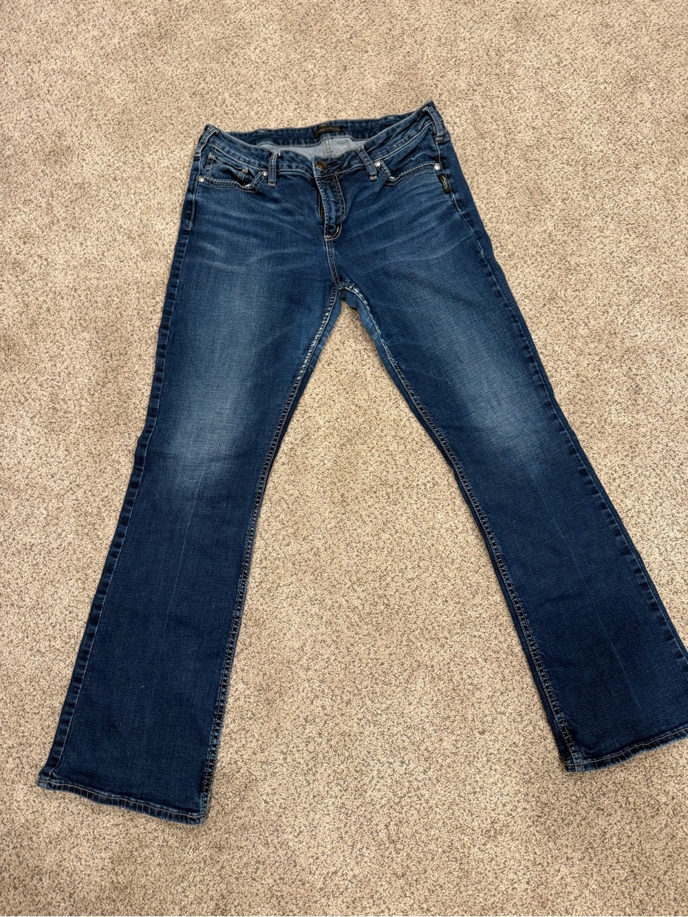 Silver Jeans Dark Blue Boot Cut Jeans